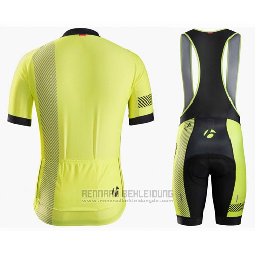 2016 Fahrradbekleidung Bontrager Shwarz und Gelb Trikot Kurzarm und Tragerhose